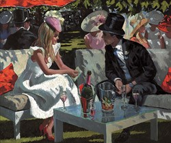 Ascot Glamour by Sherree Valentine Daines - Hand Finished Limited Edition on Canvas sized 26x22 inches. Available from Whitewall Galleries