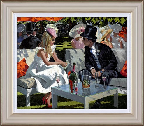 Ascot Glamour by Sherree Valentine Daines - Framed Hand Finished Limited Edition on Canvas